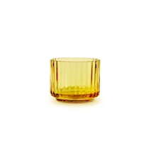 Lyngby Kynttilälyhty Amber suupuhallettua lasia Ø6,7 cm