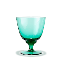 Flow Glas på fod 35 cl emerald green