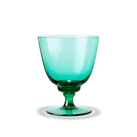 Holmegaard Flow Glas på fot 35 cl Emerald green