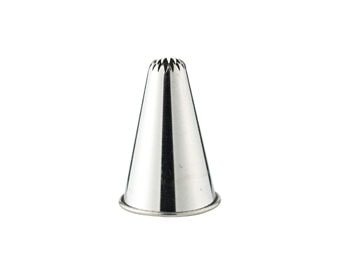 Cake Piping Nozzle Serrated Steel 12 mm