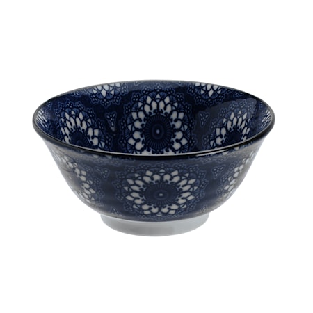 Mixed Bowls Skål 14.8×6.8cm Flower Lace Blue