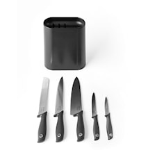 Tasty Knivblokk stående + 5 kniver 36,5 cm