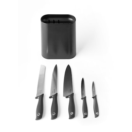 Tasty Knivblok stående + 5 knive 36,5 cm
