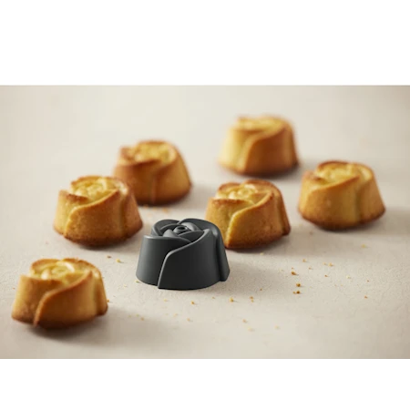 Muffinsform Ros 6 st Grå Silikon