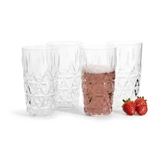 Bicchiere multiuso da picnic trasparente 40 cl confezione da 4