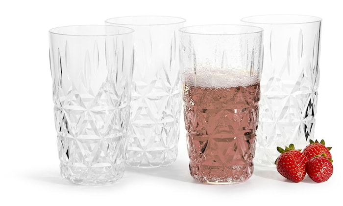 Bicchiere multiuso da picnic trasparente 40 cl confezione da 4