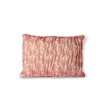 Floral Jacquard Weave Pute Red/Pink 40x30 cm