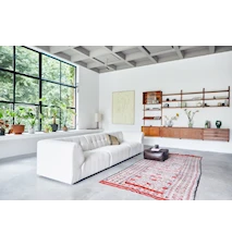 Vint couch: element midtdel Boucle, kremhvit