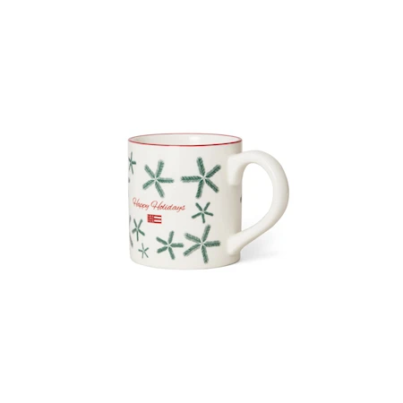 Happy Holidays Mugg Vit/Grön/Röd