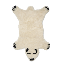 Dyreteppe Fluffy Bear Hvit 60x90 cm