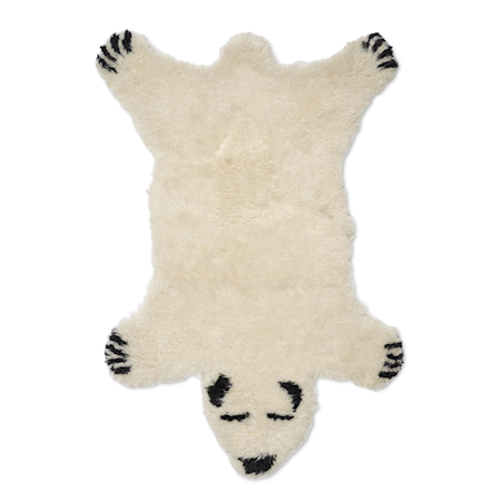 Djurmatta Fluffy Bear Vit 60x90 cm
