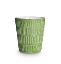 Stripes Mugg 30 cl 10x8 cm Keramik Grön