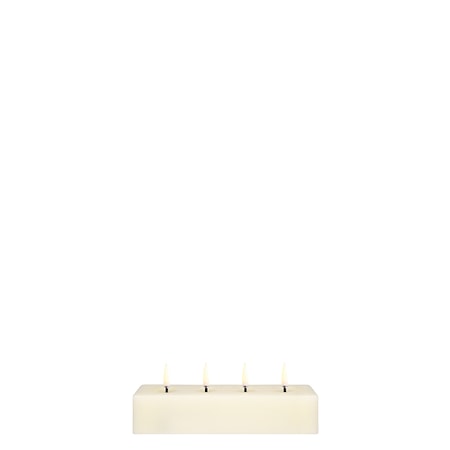 Quattro Block LED-Pöytäkynttilä 18 cm Crème