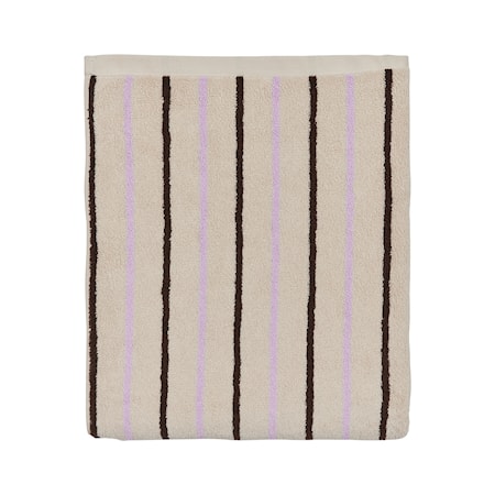 OYOY Raita Pyyhe 100 x 150 cm Beige/Violetti