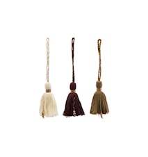 Tassels in various colours Set of 3