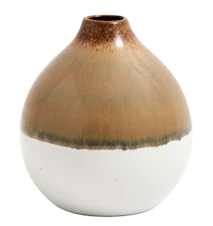 Vase Nature rond 11 cm marron