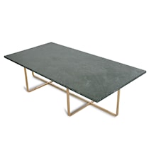 Ninety Table XL - Grønn marmor/messingstomme H40 cm