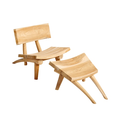 Dakota Chair and footstool set