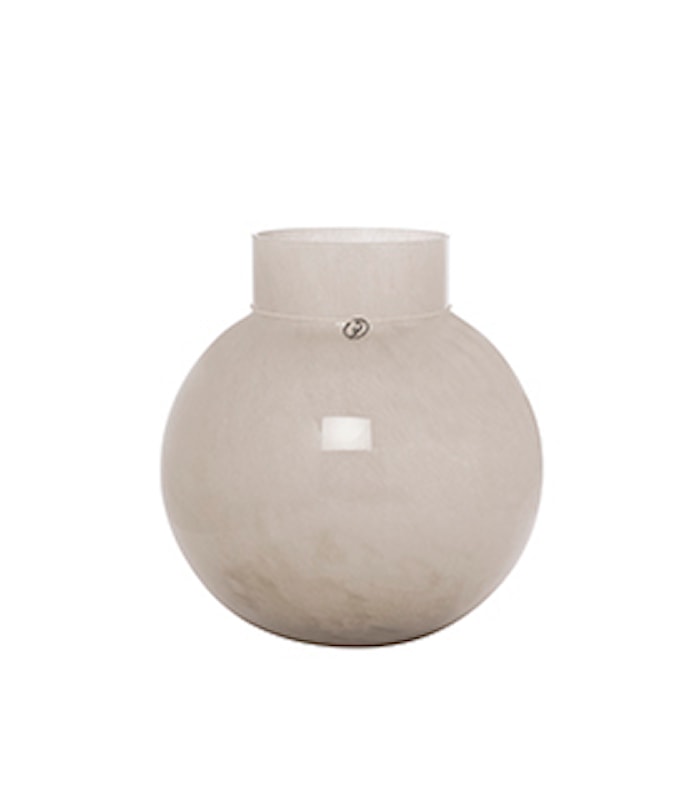 Glasvas Rund Ø24x25 cm Glas Beige