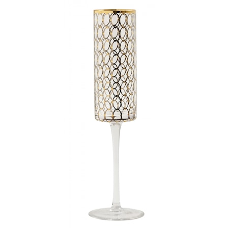 Champagneglas Gold pattern 26cm
