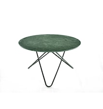 Big O Spisebord Svart/Grønn Marmor Ø120