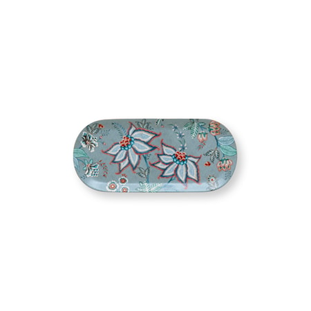 Flower Festival Tarjoilulautanen 33,3 x 15,5 cm Light Blue