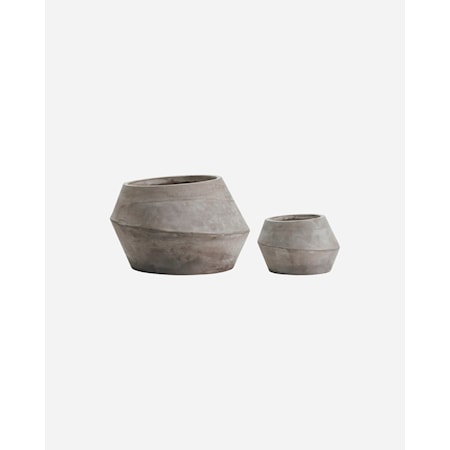 Mysa Urtepotte 2-pak Cement Natur