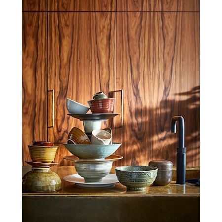 Kyoto ceramics Japansk Mattallrik Brown