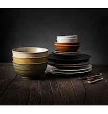 Kyoto ceramics Japanilainen Ruokalautanen Mattamusta