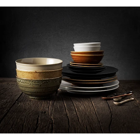 Kyoto ceramics Japanilainen Ruokalautanen Mattamusta