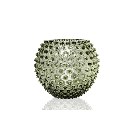 Anna Von Lipa Hobnail Globe Vas 18 cm Olivegreen