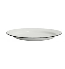 MADAME Dinner Plate Enamel White/Black