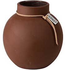 Rund Vase Stengods 14 cm – Rust