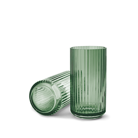 Lyngby Vase Copenhagen Green Mundblæst Glas H38 cm