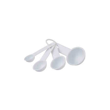 Measuring spoons 4x Plastic, White