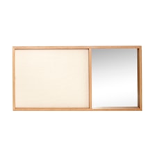 Anslagstavla m/spegel Ekträ FSC Beige/Natur