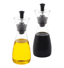 Olje- og eddikflasker 2-pakning 30 cl glass