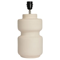 Evy Lampefod 37x16 cm Keramik Hvid