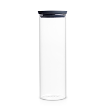 Glazen pot Stapelbaar 1.9 Ltr Glas/Grijze Deksel