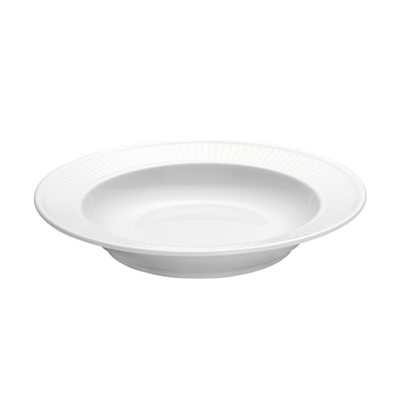 Plissé tallerken dyp hvit, Ø 22 cm