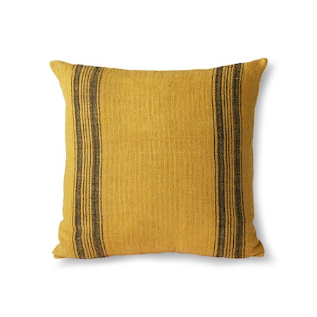 Linen Cushion Mustard 45×45 cm