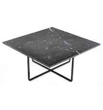 Ninety soffbord - Svart marmor/svartlackerad metallstomme