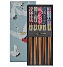 Chopstick Set/5 Giftbox Crane