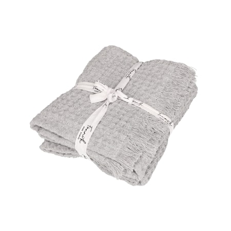 Ruutu Håndklæde 2-pak 30×50 cm light Grå
