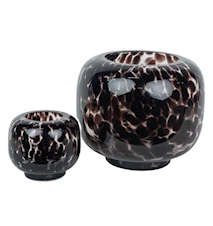 Leo Lyskopp/Vase 19 cm Svart
