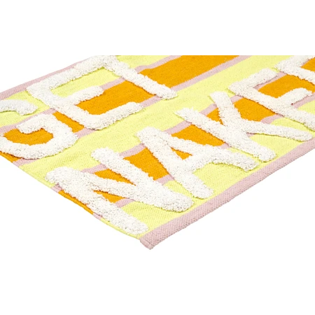 Naked Badrumsmatta 55x80 cm Bomull Orange/Lila