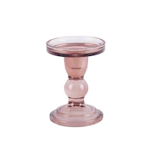 Glass Art Lysestake Medium Faded Pink