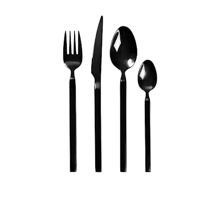 Cutlery set Titanium 16 pc Black