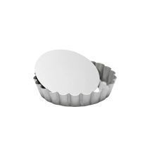 Sølvtop tærteform sølvfarvet 10 cm