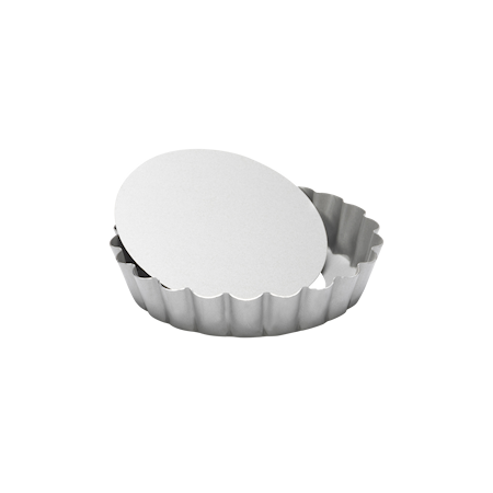 Sølvtop tærteform sølvfarvet 10 cm